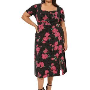 Torrid Tea Length Stretch Challis Sweetheart A Line Dress 2024 Size 1X